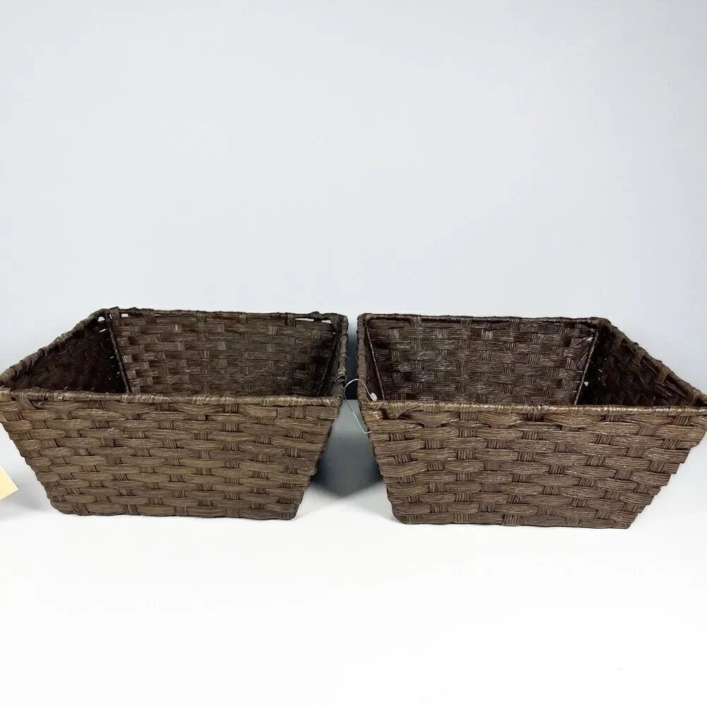 Harvest Home Collections Brown Baskets 10” By 10” NEW w/Tags